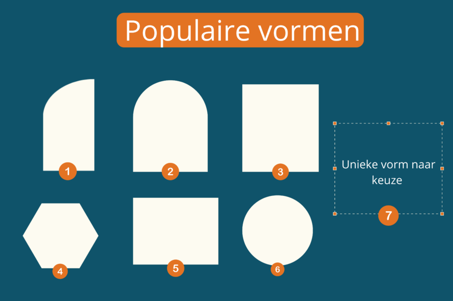 welkomstbord populaire vormen